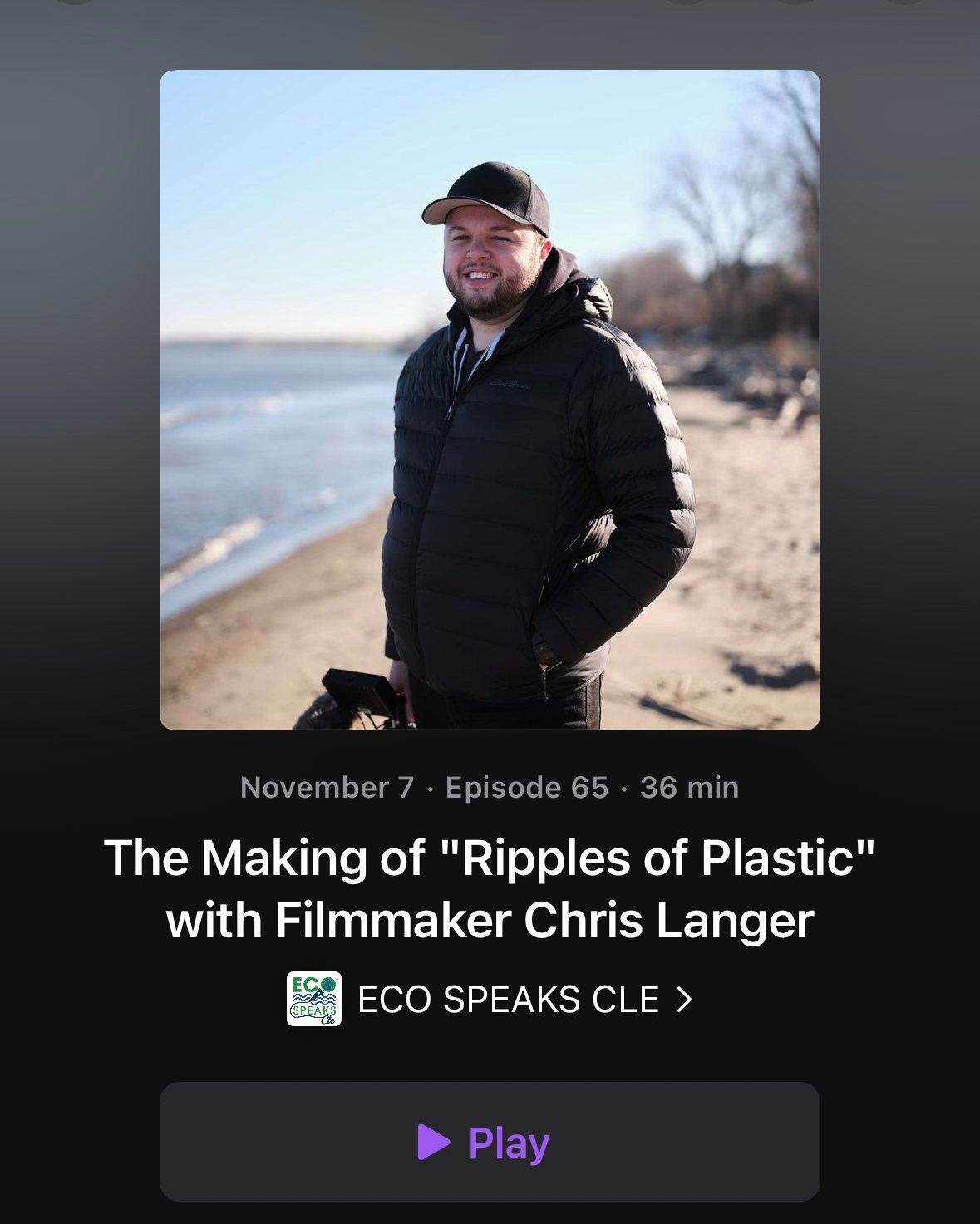 Wonderhouse Films is excited to share that Director Chris Langer was recently featured on the @ecospeakscle podcast!  In this episode, Chris discusses "Ripples of Plastic" which premiered at the @wildandscenicfilmfestival and in Northeast Ohio at @chagrinfilmfest.  Chris delves into the process of making the film and the challenges of plastic pollution in the Great Lakes. 

You can listen to the episode on your favorite podcast platform under the channel "Eco Speaks CLE"
-
-
-
#ripplesofplastic #greatlakes #plasticpollution #documentaryfilm #sustainability #podcasts